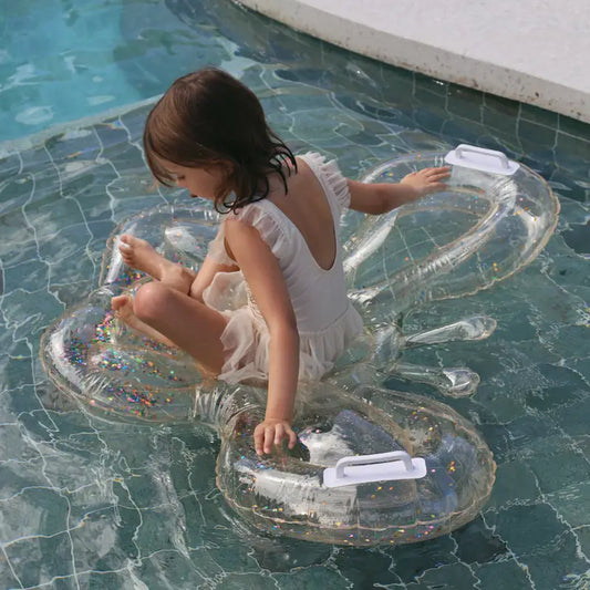 Kids Lie-On Float Cotton Candy Glitter