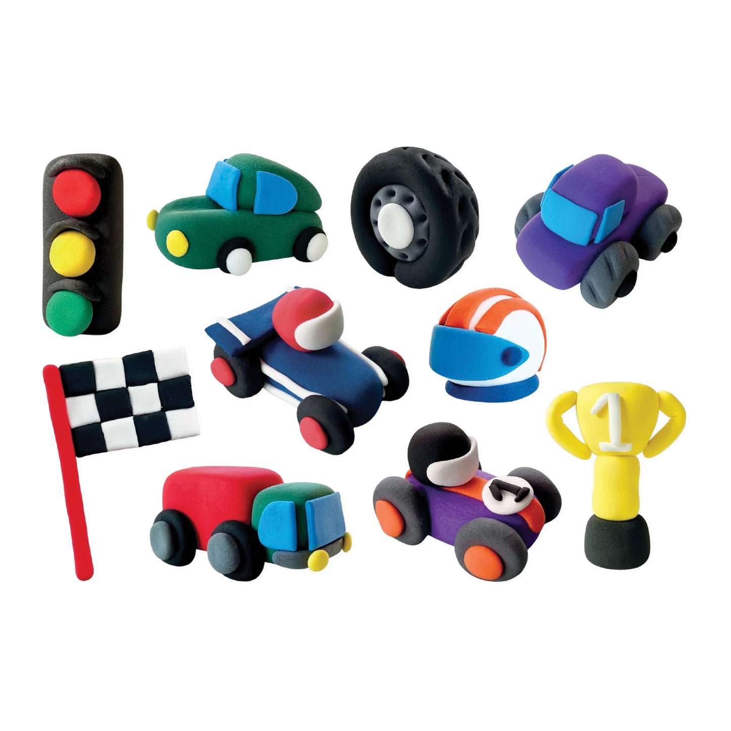 Floss & Rock Cars Clay & Play Set
