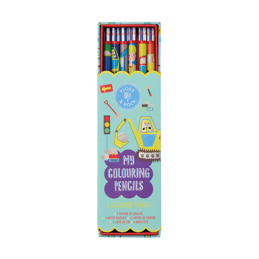 Floss & Rock Construction My Pack of 6 Colouring Pencils