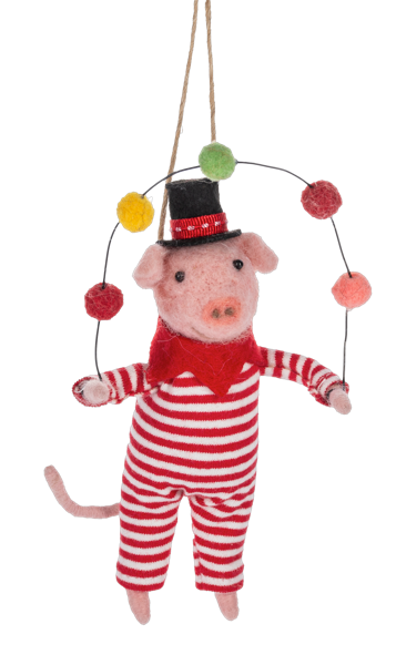 Handcrafted Circus Animal Ornaments