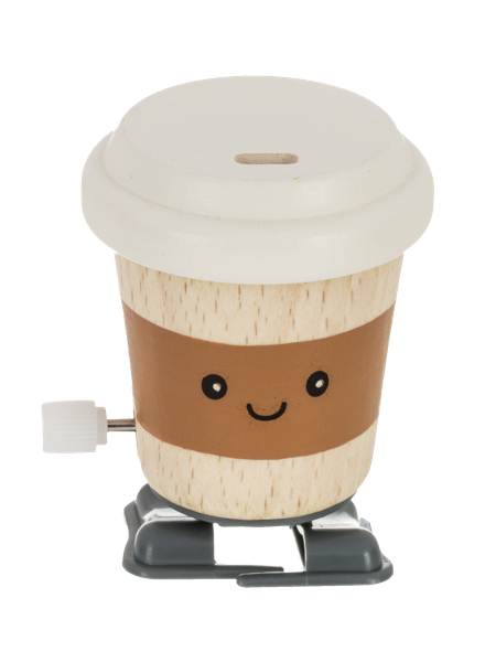 Wooden Wind-Up Walking Cup