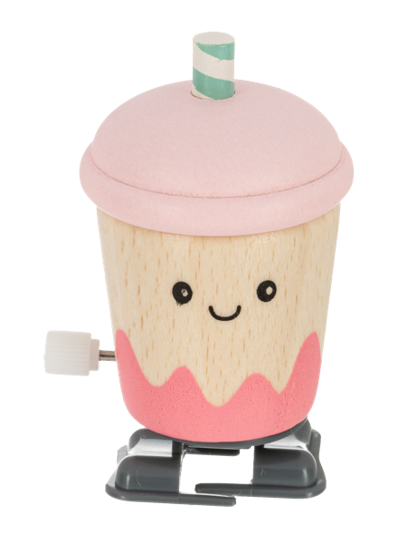 Wooden Wind-Up Walking Cup