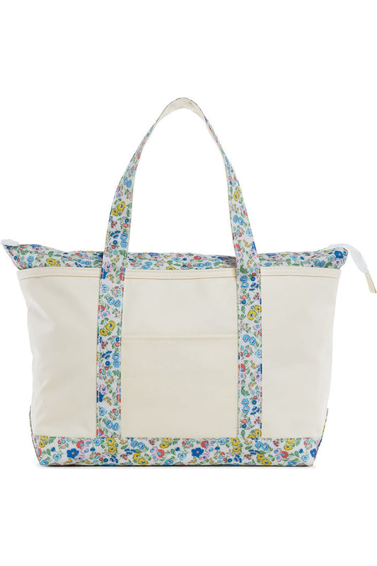 Medium Tote - Coated Canvas with Posie Trim