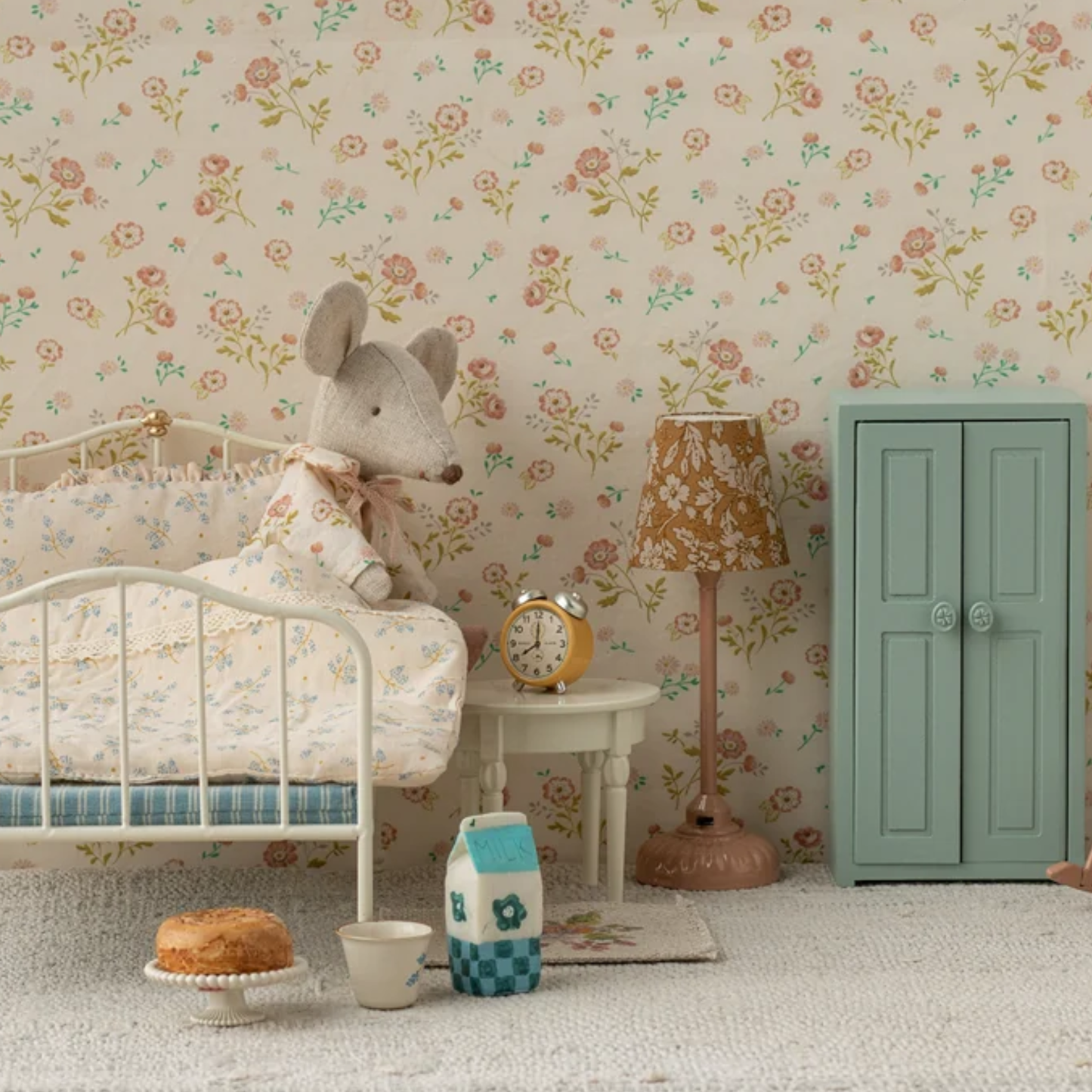 Maileg Alarm Clock in Yellow — Miniature Dollhouse Accessory