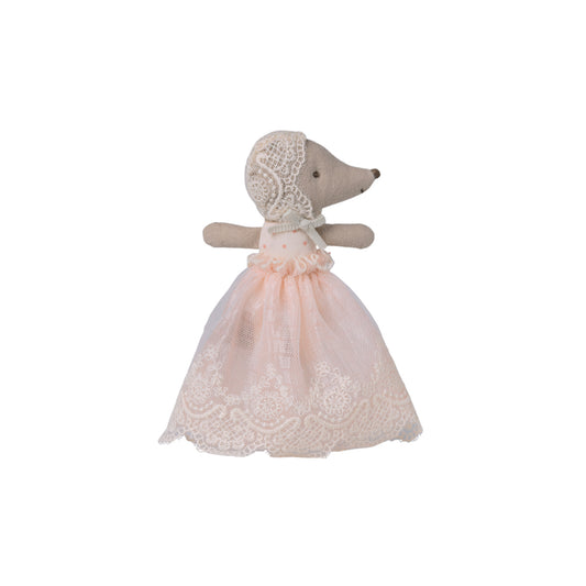 Maileg Baby Mouse in Gown Powder — Collectible Baby Gift