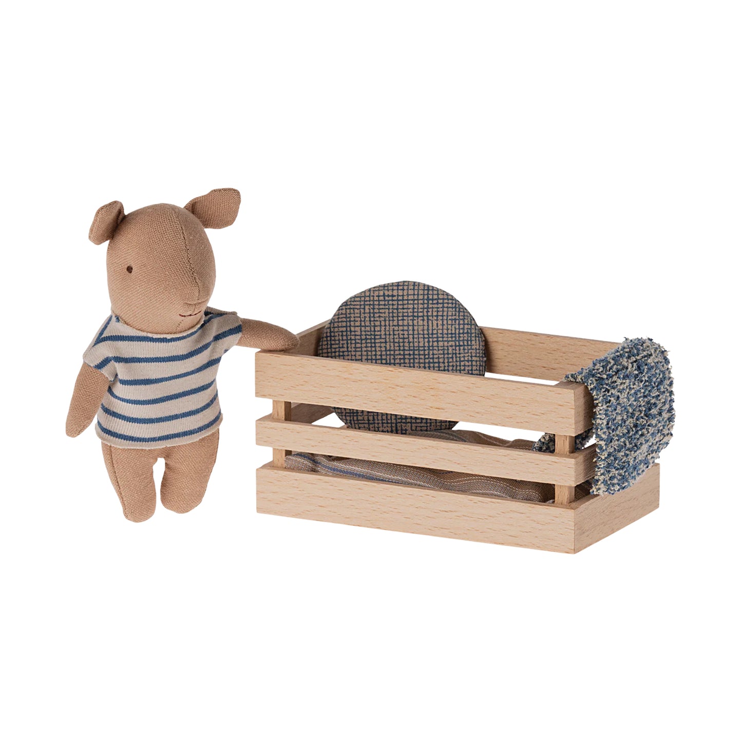 Maileg Baby Pig in Crate — Collectible Stuffed Animal & Gift