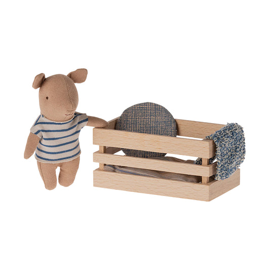 Maileg Baby Pig in Crate — Collectible Stuffed Animal & Gift