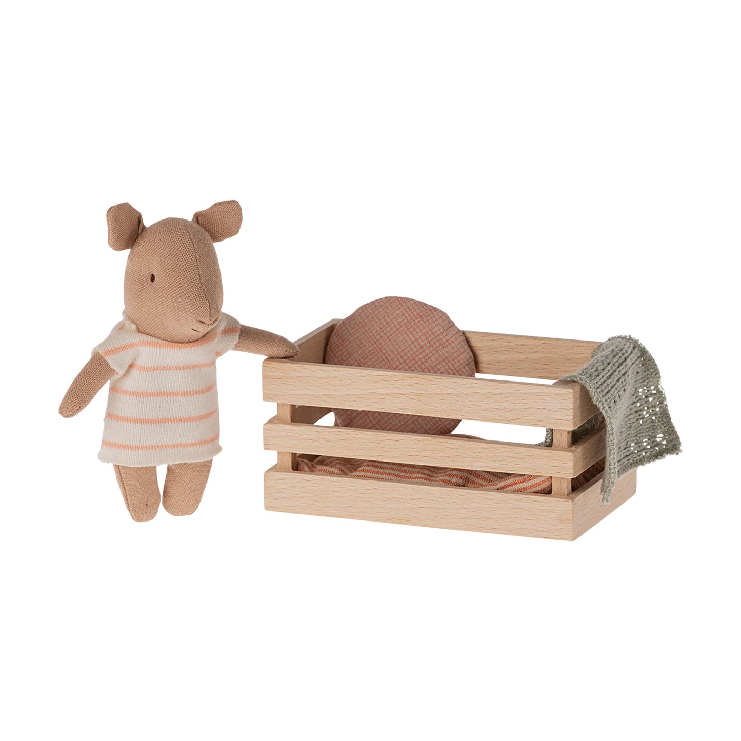 Maileg Baby Pig in Crate — Collectible Stuffed Animal & Gift