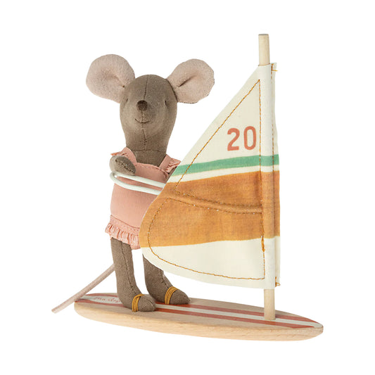 Maileg Beach Mouse Surfer Little Sister — Summer Collectible