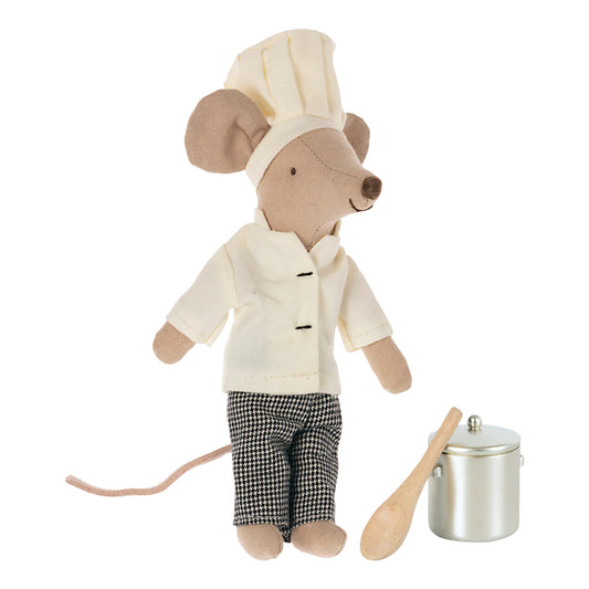 Maileg Big Brother Chef Mouse — Collectible Stuffed Animal