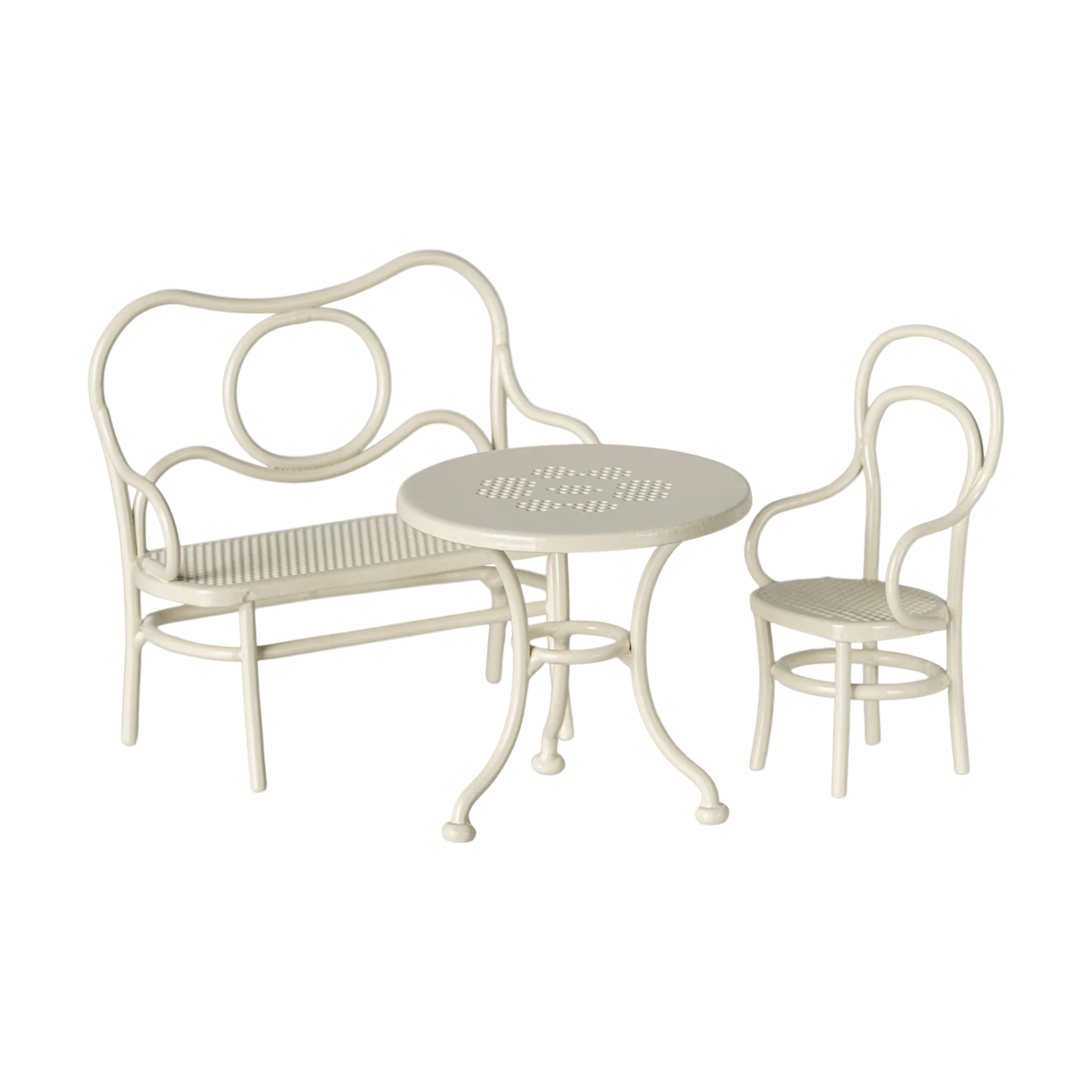 Maileg Cafe Set in Off White — Miniature Dollhouse Accessory