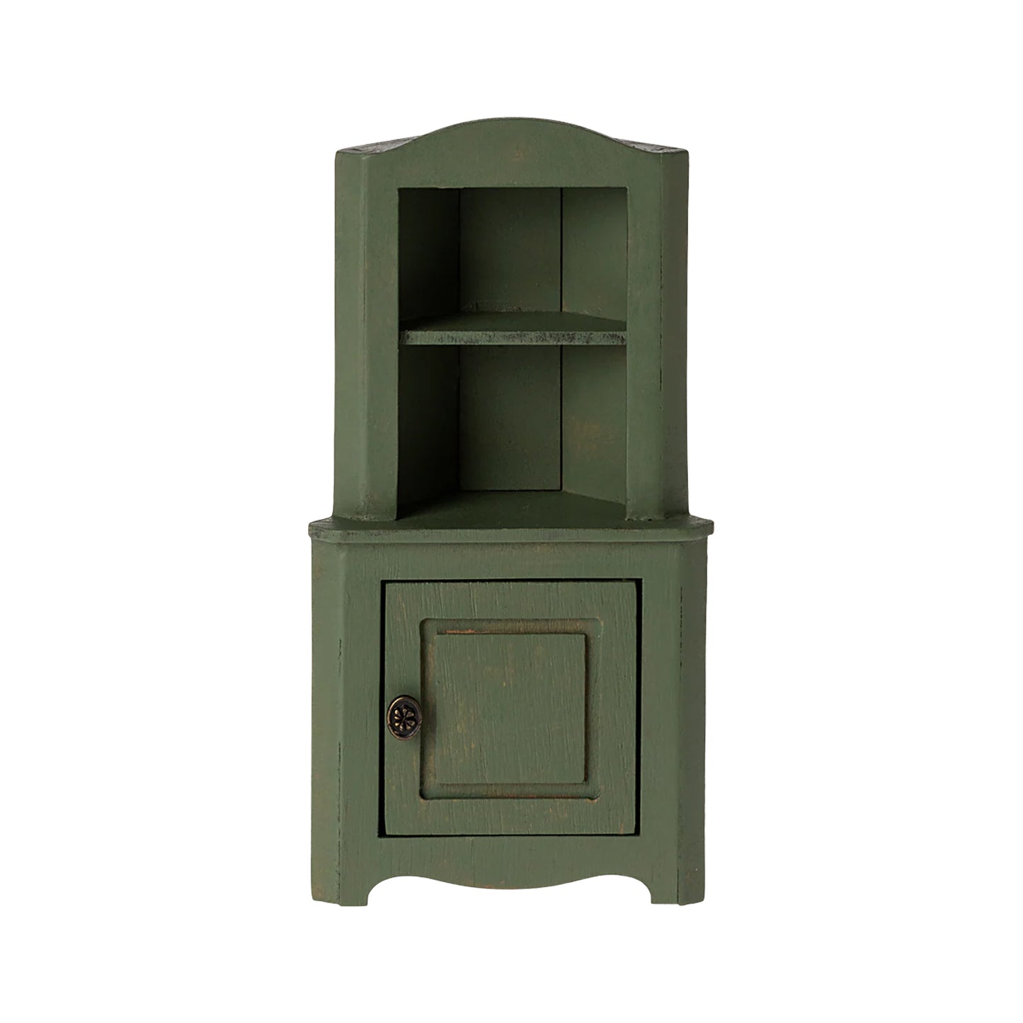 Maileg Corner Cabinet Mouse in Dark Green — Miniature Dollhouse Furniture