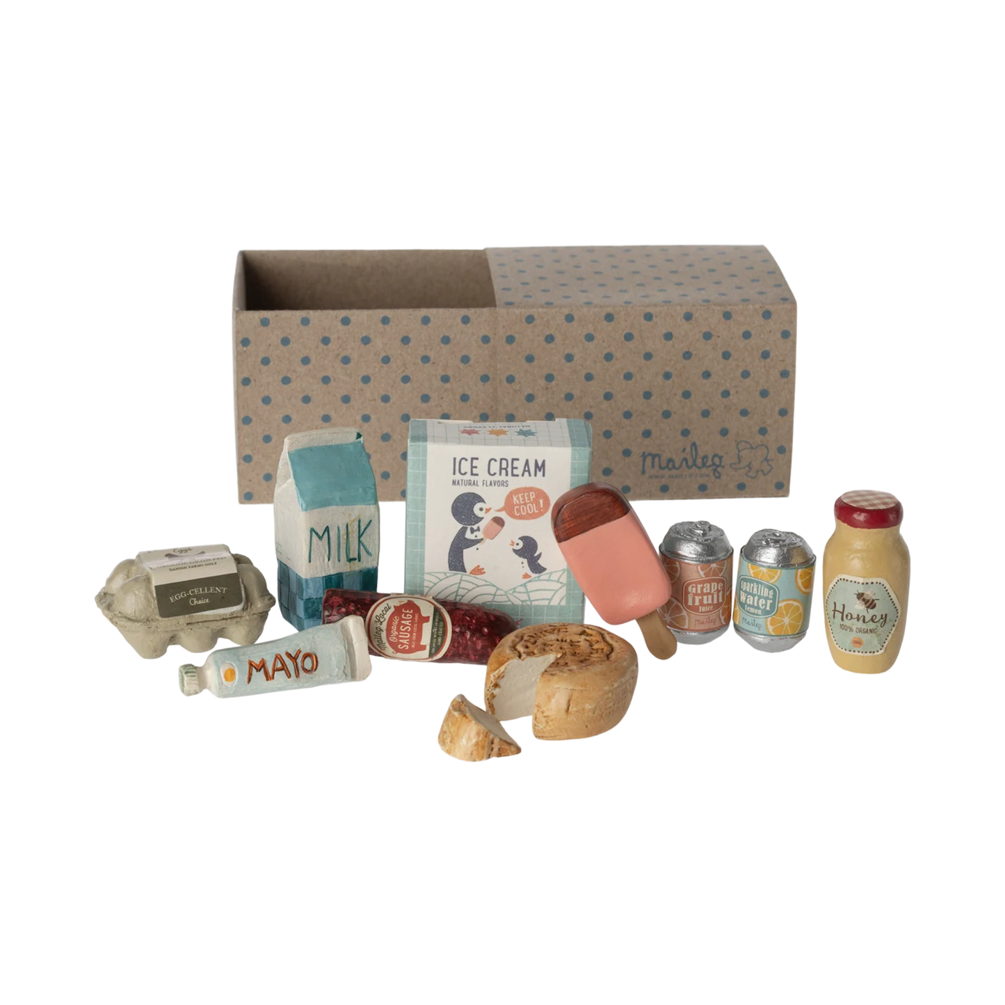 Maileg Grocery Box Miniature — Dollhouse Accessory & Gift