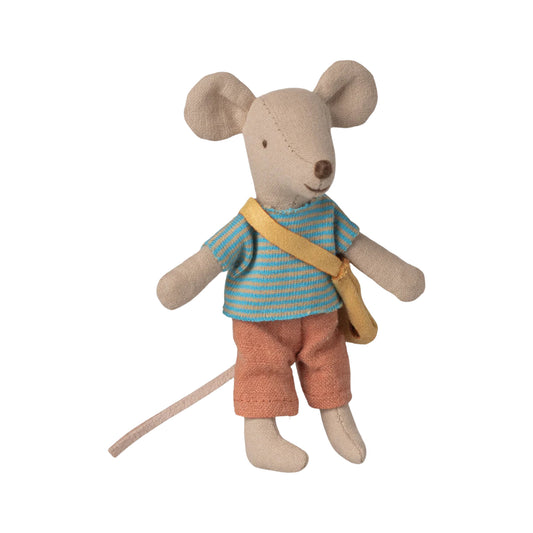 Maileg Little Brother Mouse with Bag — Collectible Stuffed Animal & Gift