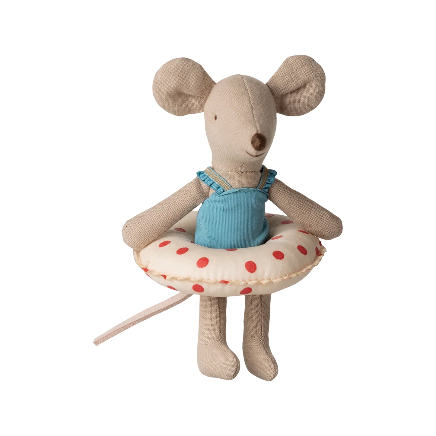 Maileg Little Brother Beach Mouse with Yellow Dot Float — Summer Collectible