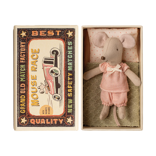 Maileg Little Sister Mouse in Matchbox — Collectible Gift