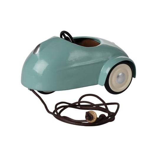 Maileg Mouse Car in Light Blue — Miniature Dollhouse Accessory