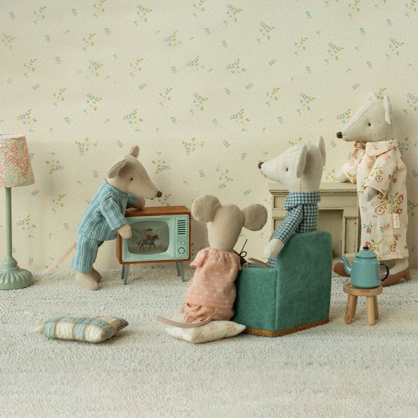 Maileg Mouse TV — Miniature Dollhouse Accessory