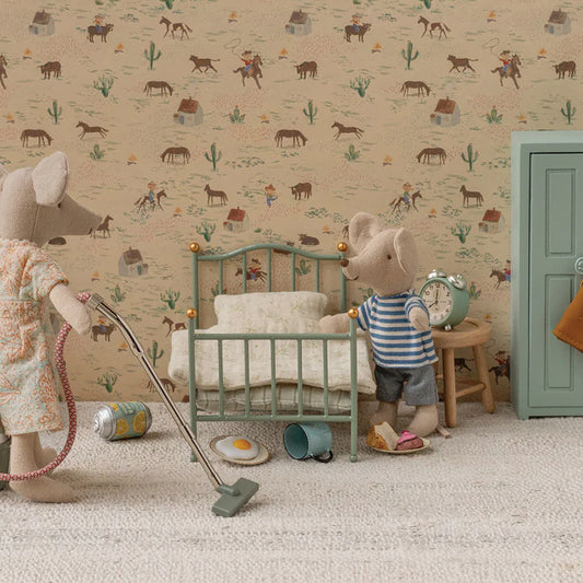 Maileg Mouse Vintage Single Bed in Mint — Miniature Dollhouse Furniture