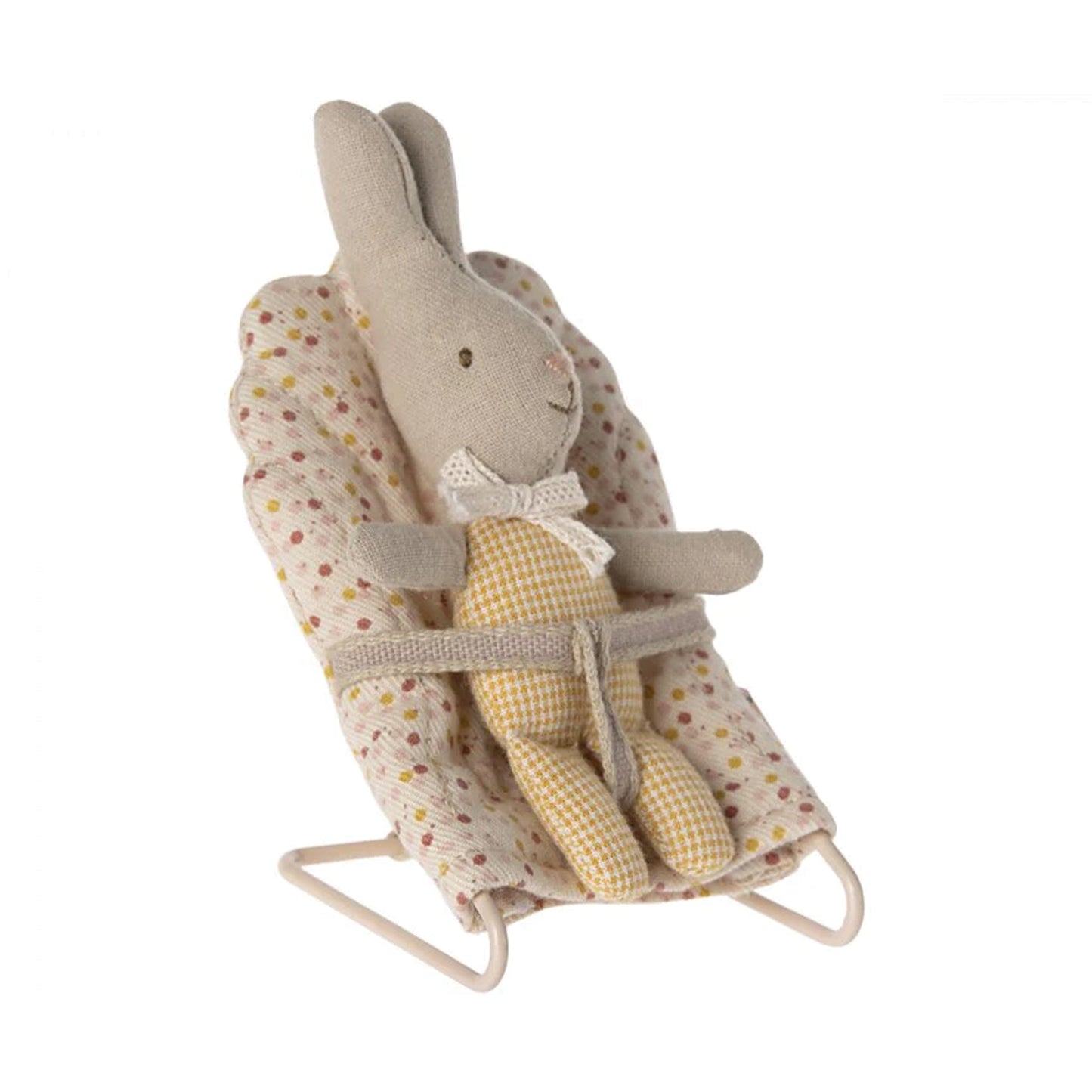 Maileg My Little Rabbit in Yellow Check — Stuffed Animal & Baby Gift