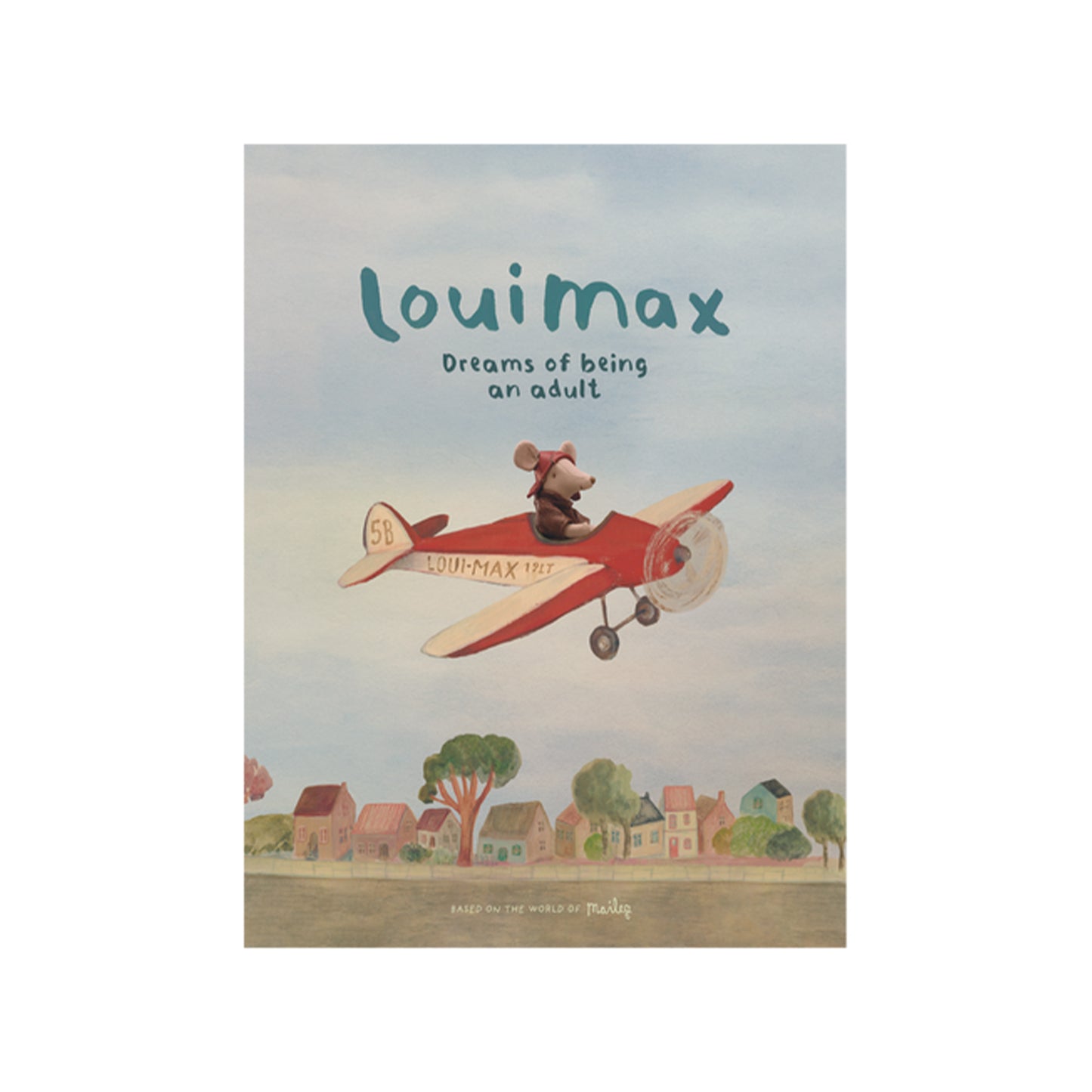 Maileg Poster LouiMax Airplane — Collectible Wall Art & Gift