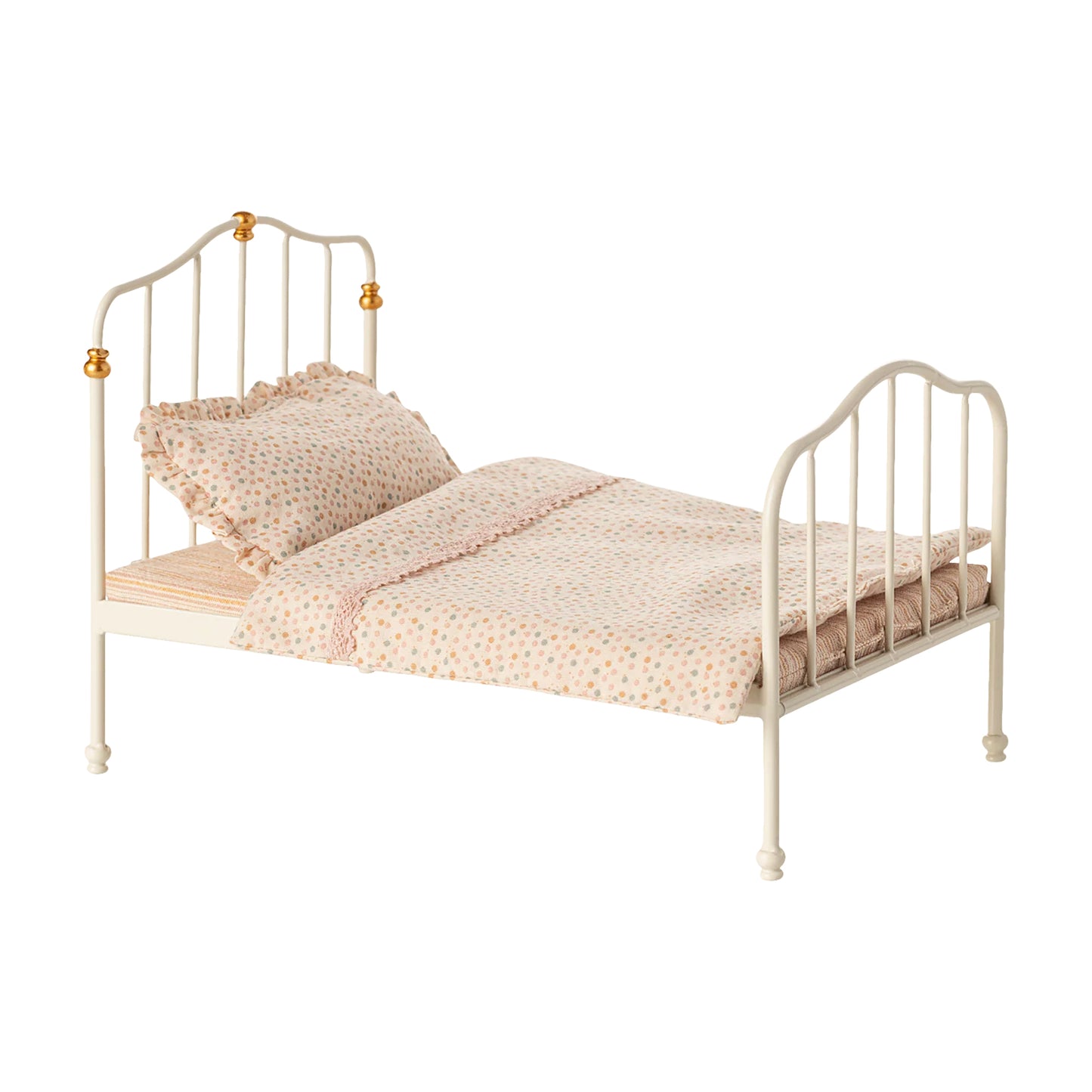 Maileg Vintage Bed Mouse in Off White — Miniature Dollhouse Furniture