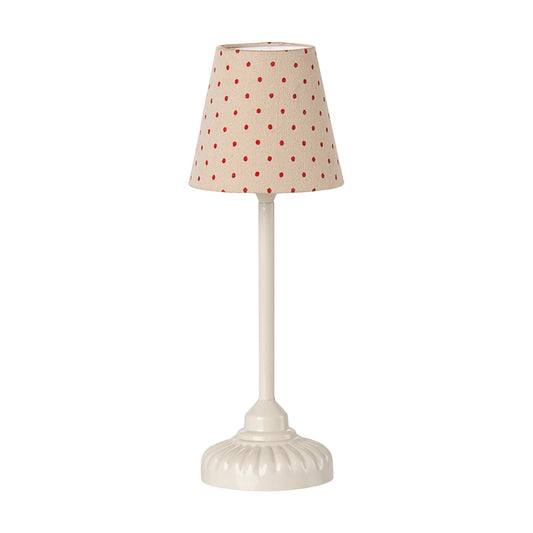 Maileg Vintage Floor Lamp Mouse in Sand — Miniature Dollhouse Accessory