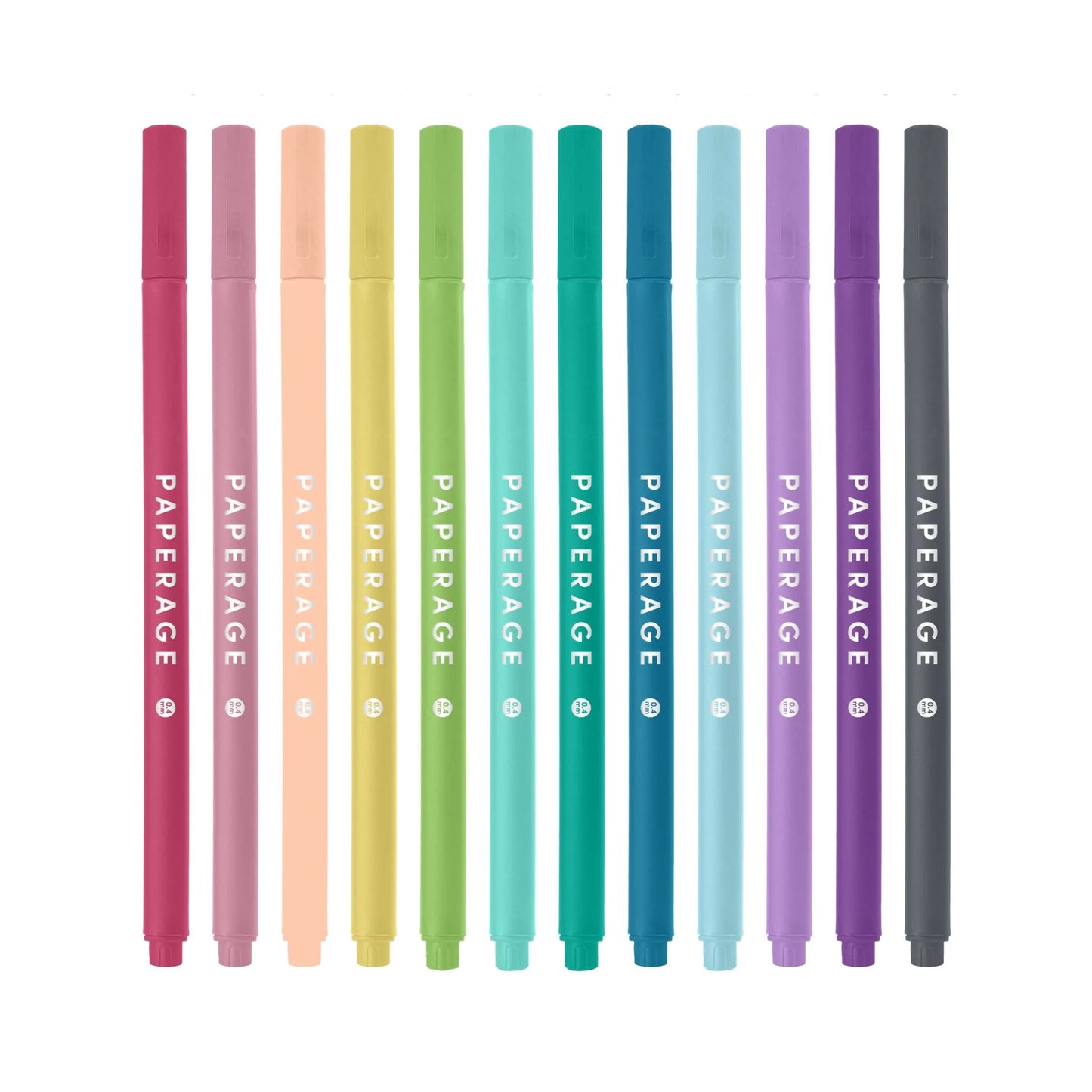 Paperage 12 Fine liner Pens .4mm Fine Felt Tip