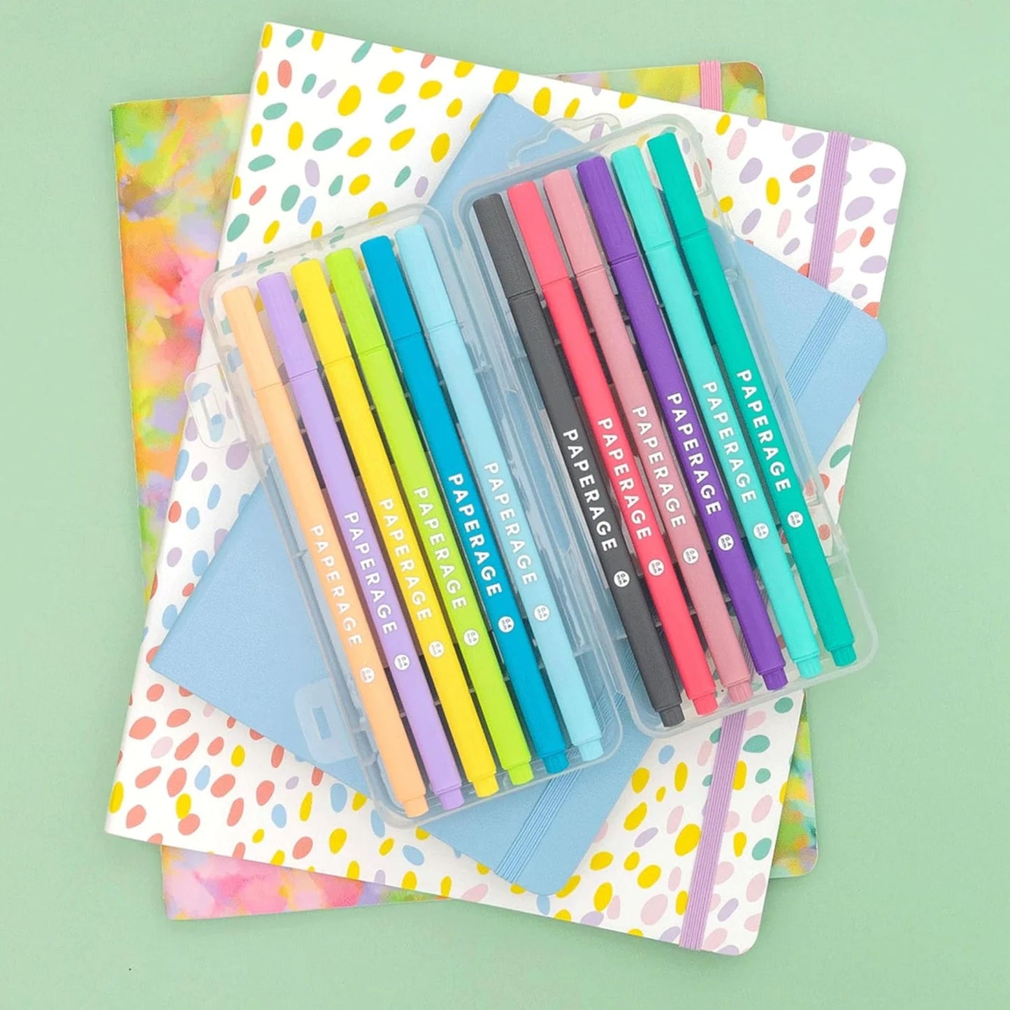 Paperage 12 Fine liner Pens .4mm Fine Felt Tip