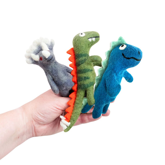 Winding Road Dino Felt Finger Puppets