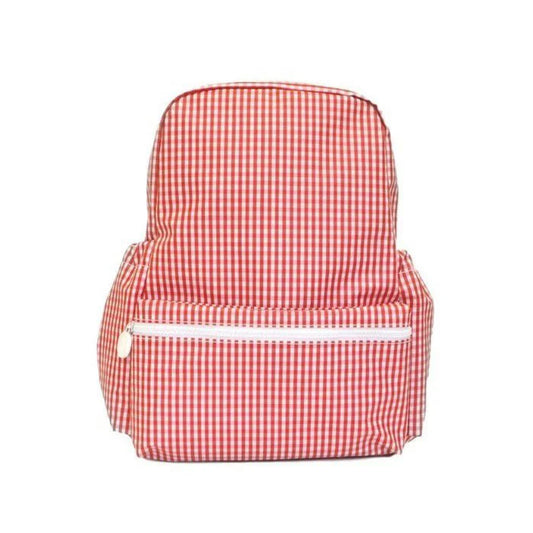 TRVL Backpacker Kids Backpack | Gingham Red