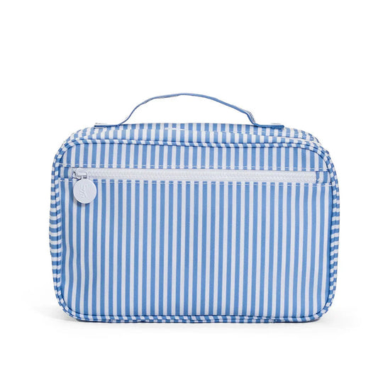 TRVL Bundle Up Hanging Toiletry Bag | Pimlico Stripe Chambray