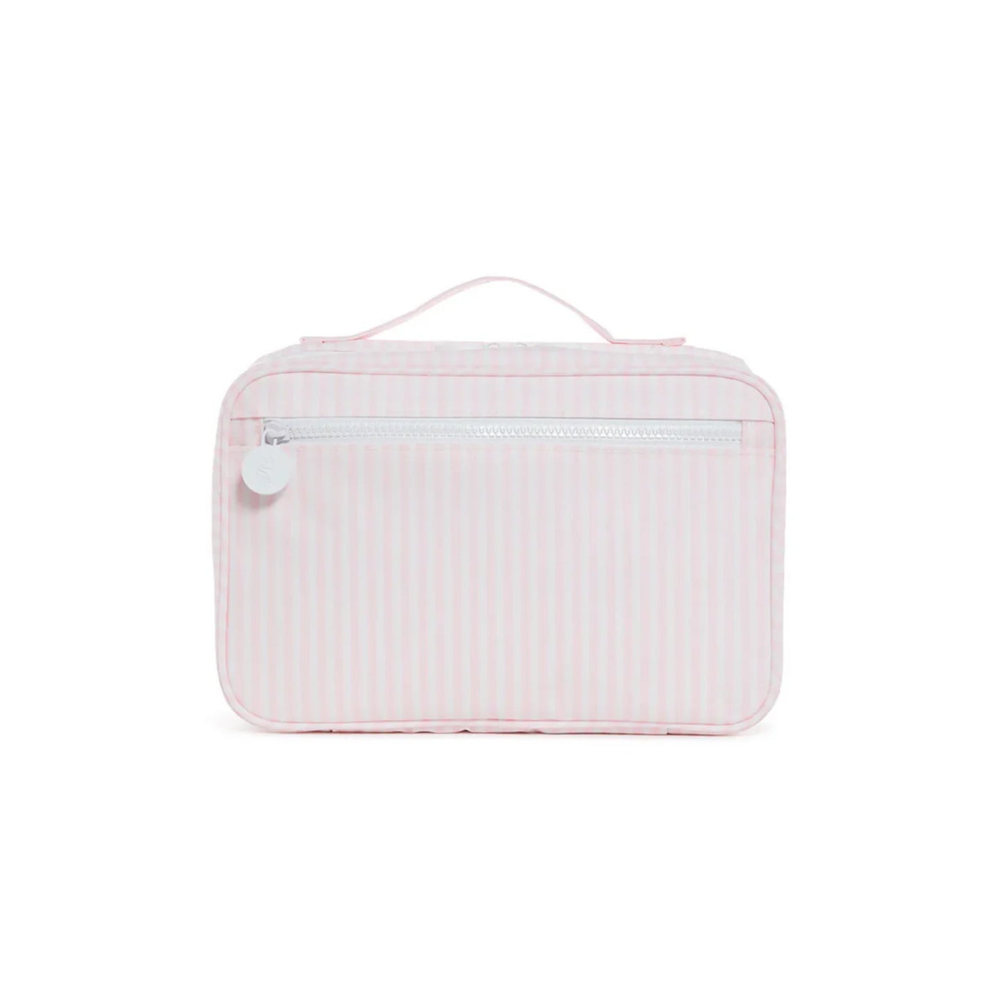 TRVL Bundle Up Hanging Toiletry Bag | Pimlico Stripe Pink