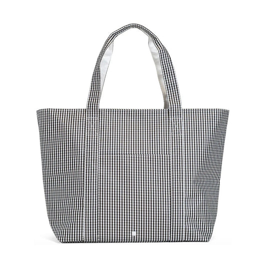 TRVL Jumbo Tote | XL Tote in Gingham Black