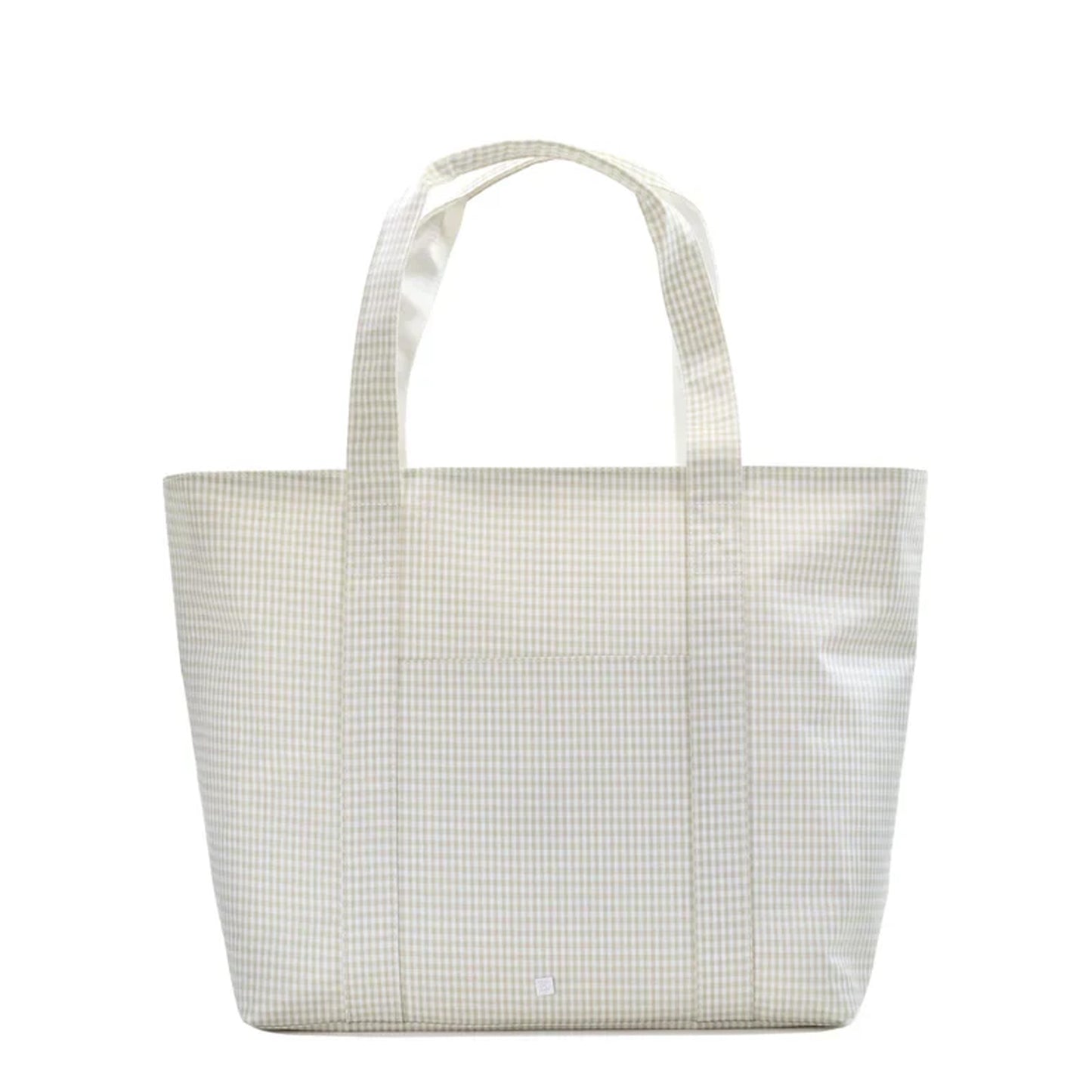 TRVL Jumbo Tote | XL Tote in Gingham Pearl Grey