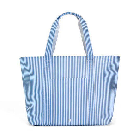 TRVL Jumbo Tote | XL Tote in Pimlico Stripe Chambray