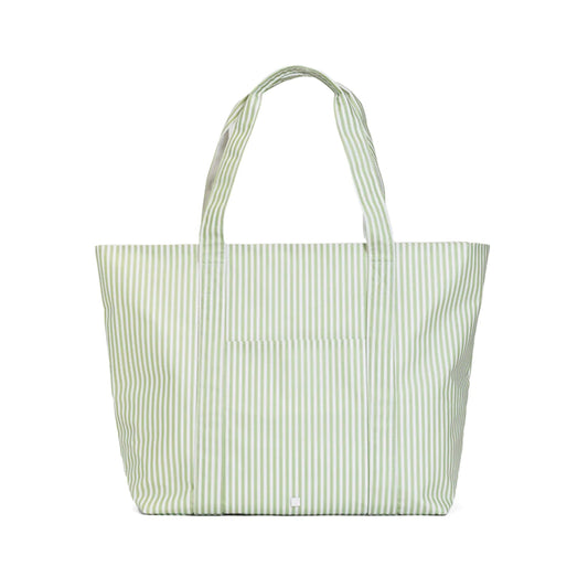 TRVL Jumbo Tote | XL Tote in Pimlico Stripe Sage