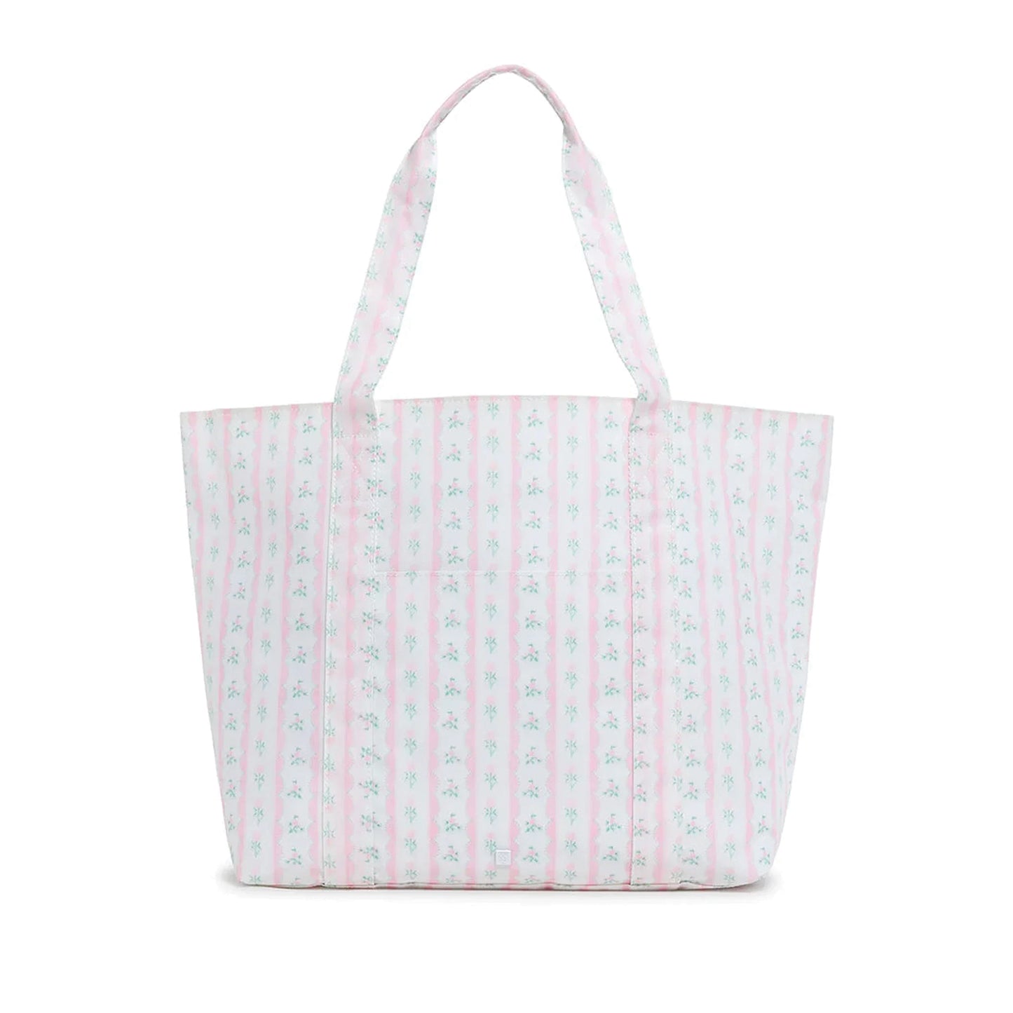 TRVL Jumbo Tote | XL Tote in Ribbon Floral Pink