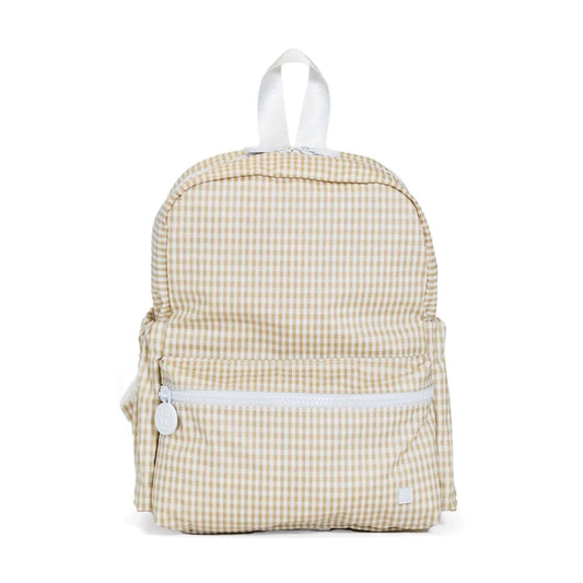 TRVL Mini Backer Kids Backpack | Gingham New Khaki 3