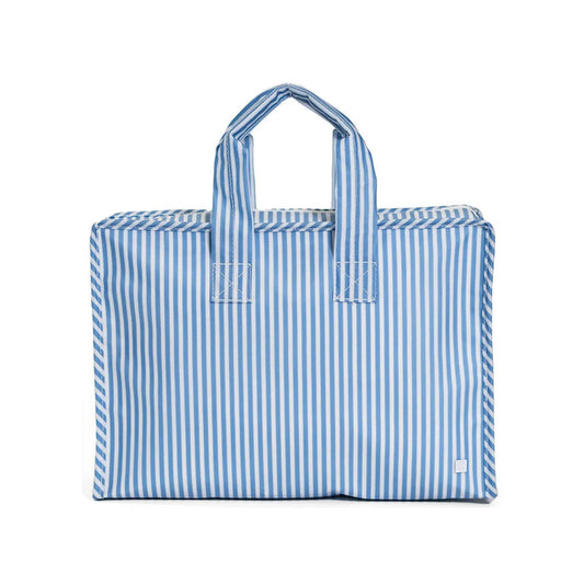 TRVL Overnite Tote | Pimlico Stripe Chambray