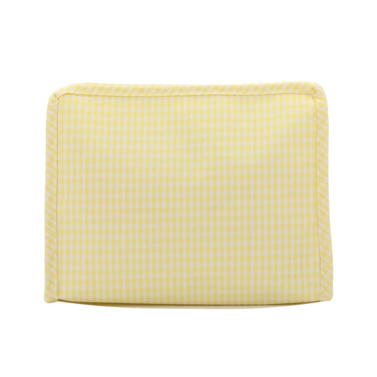 TRVL Roadie Large Zip Pouch | Gingham Buttercup