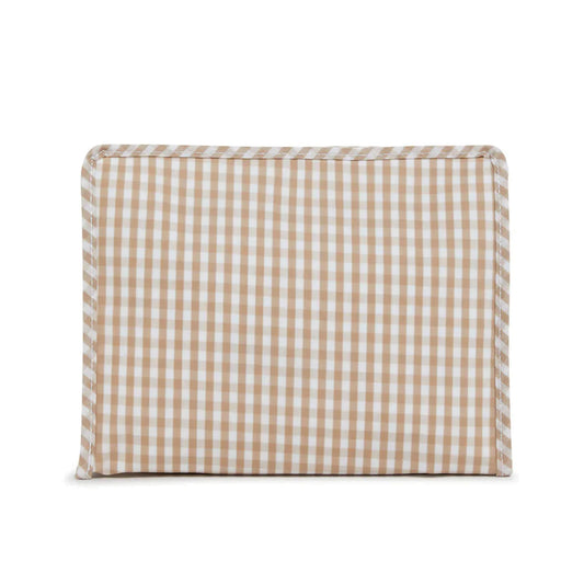 TRVL Roadie Large Zip Pouch | Gingham New Khaki 3