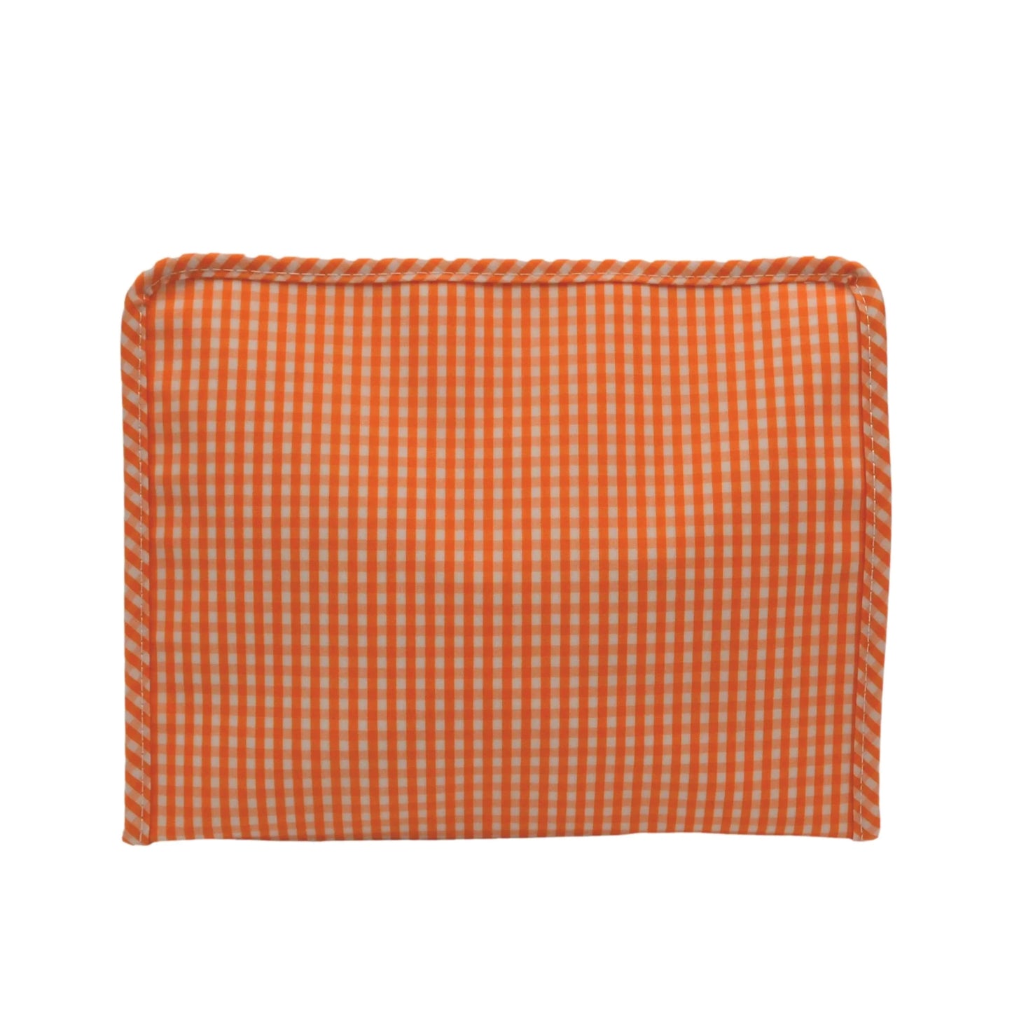 TRVL Roadie Large Zip Pouch | Gingham Orange