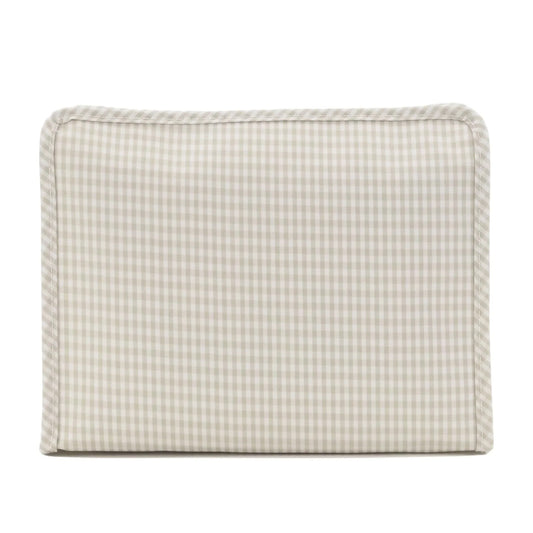 TRVL Roadie Large Zip Pouch | Gingham Pearl Grey