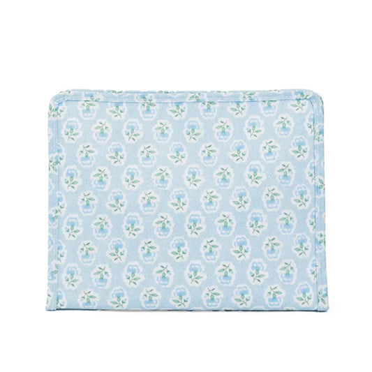 TRVL Roadie Large Zip Pouch | Petite Fleur Blue