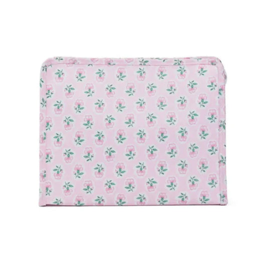 TRVL Roadie Large Zip Pouch | Petite Fleur Pink