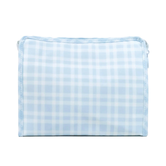 TRVL Roadie Large Zip Pouch | Pimlico Plaid Blue