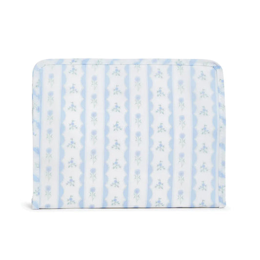 TRVL Roadie Large Zip Pouch | Ribbon Floral Blue