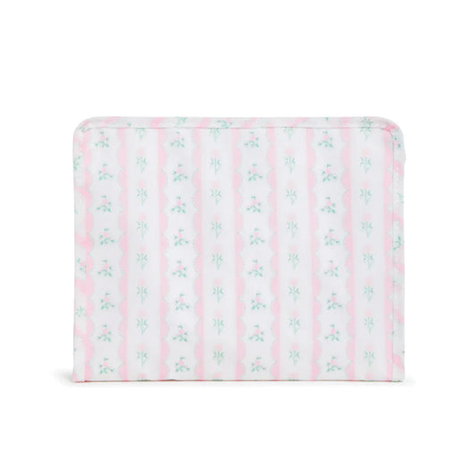 TRVL Roadie Large Zip Pouch | Ribbon Floral Pink