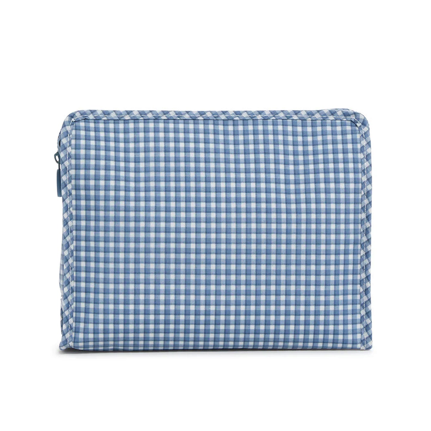 TRVL Roadie Large Zip Pouch | Rodeo Check Indigo